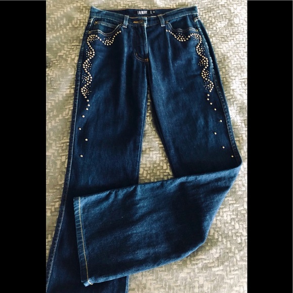 Laundry By Shelli Segal Jeans Laundry Studded Jeans 5 Pocket Silver